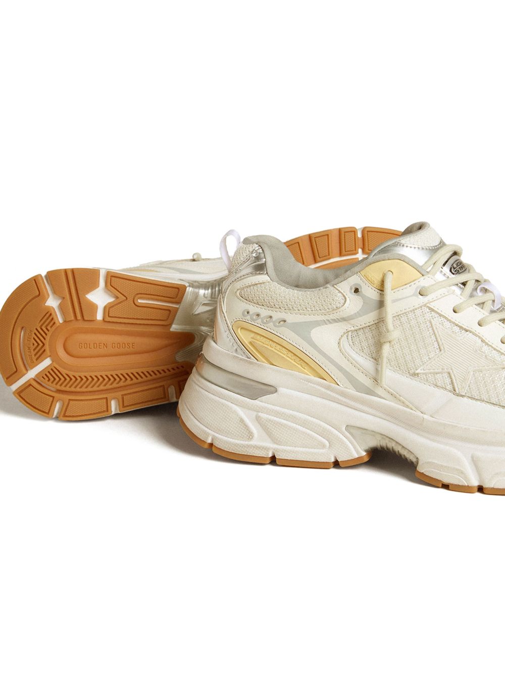 GOLDEN GOOSE Sneakers 'Lightstar' bianche e gialle