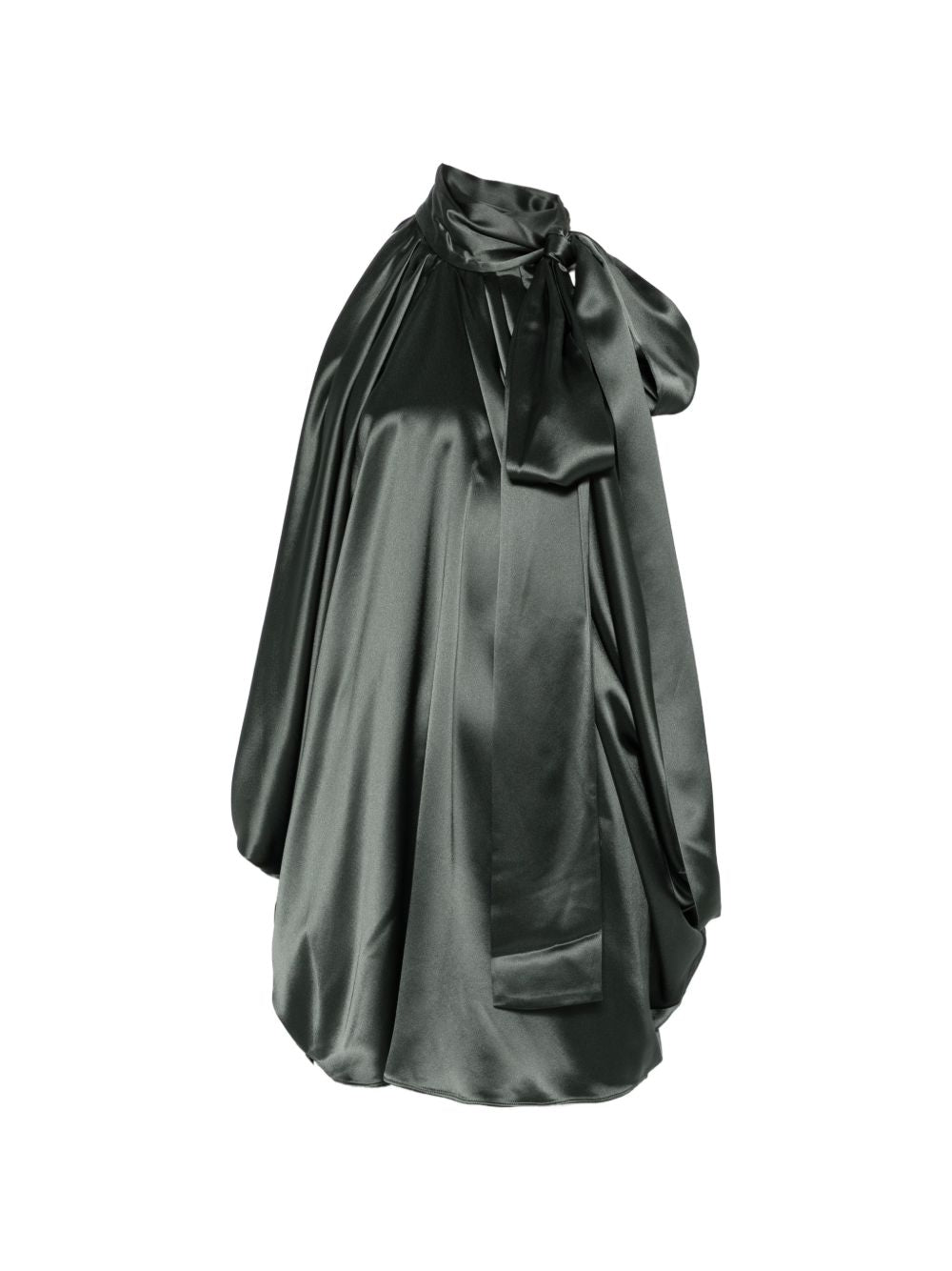 7 FOR ALL MANKIND Mini abito Petal in satin grigio