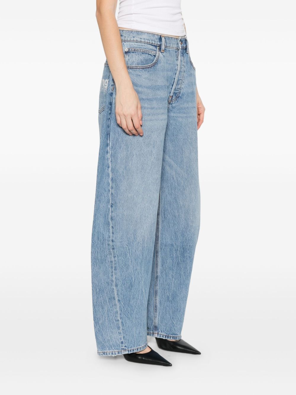 ALEXANDER WANG Jeans Blow Up con logo in strass