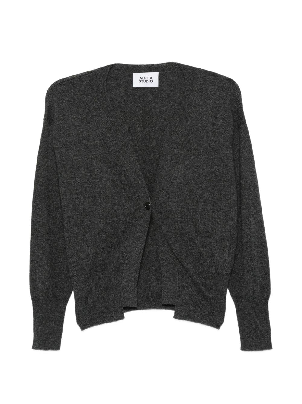 ALPHA STUDIO Cardigan grigio in lana misto cashmere