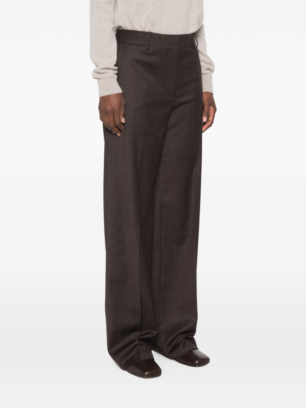ANTONELLI Pantaloni casual eleganti marroni in misto lana