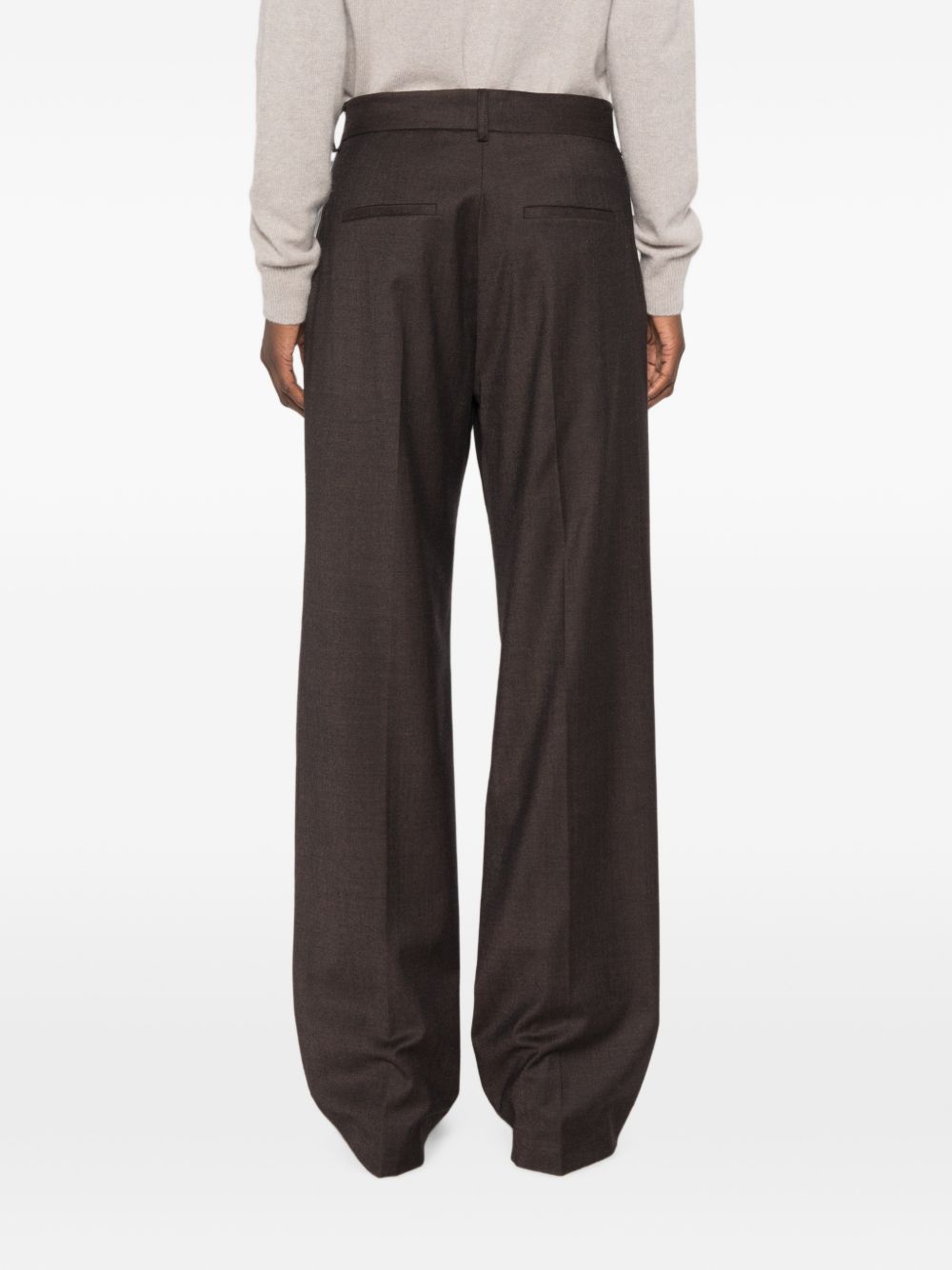 ANTONELLI Pantaloni casual eleganti marroni in misto lana