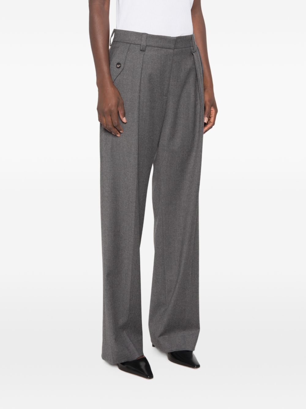 ANTONELLI Pantaloni casual eleganti marroni in misto lana