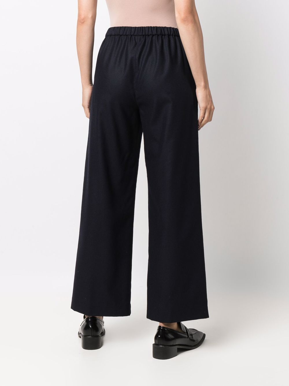ASPESI Pantaloni blu a gamba ampia