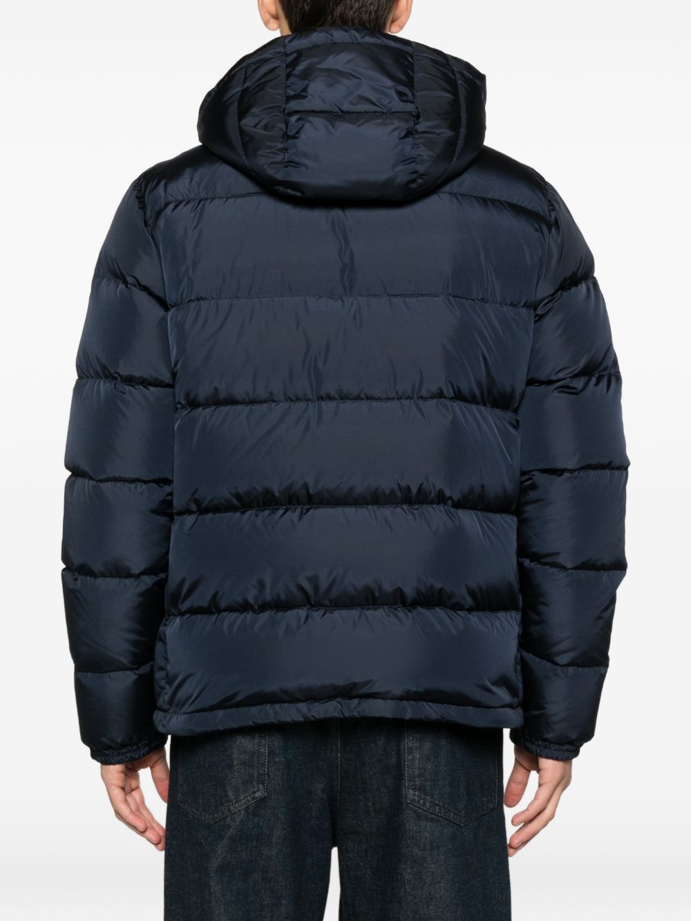 ASPESI Piumino imbottito blu navy in nylon