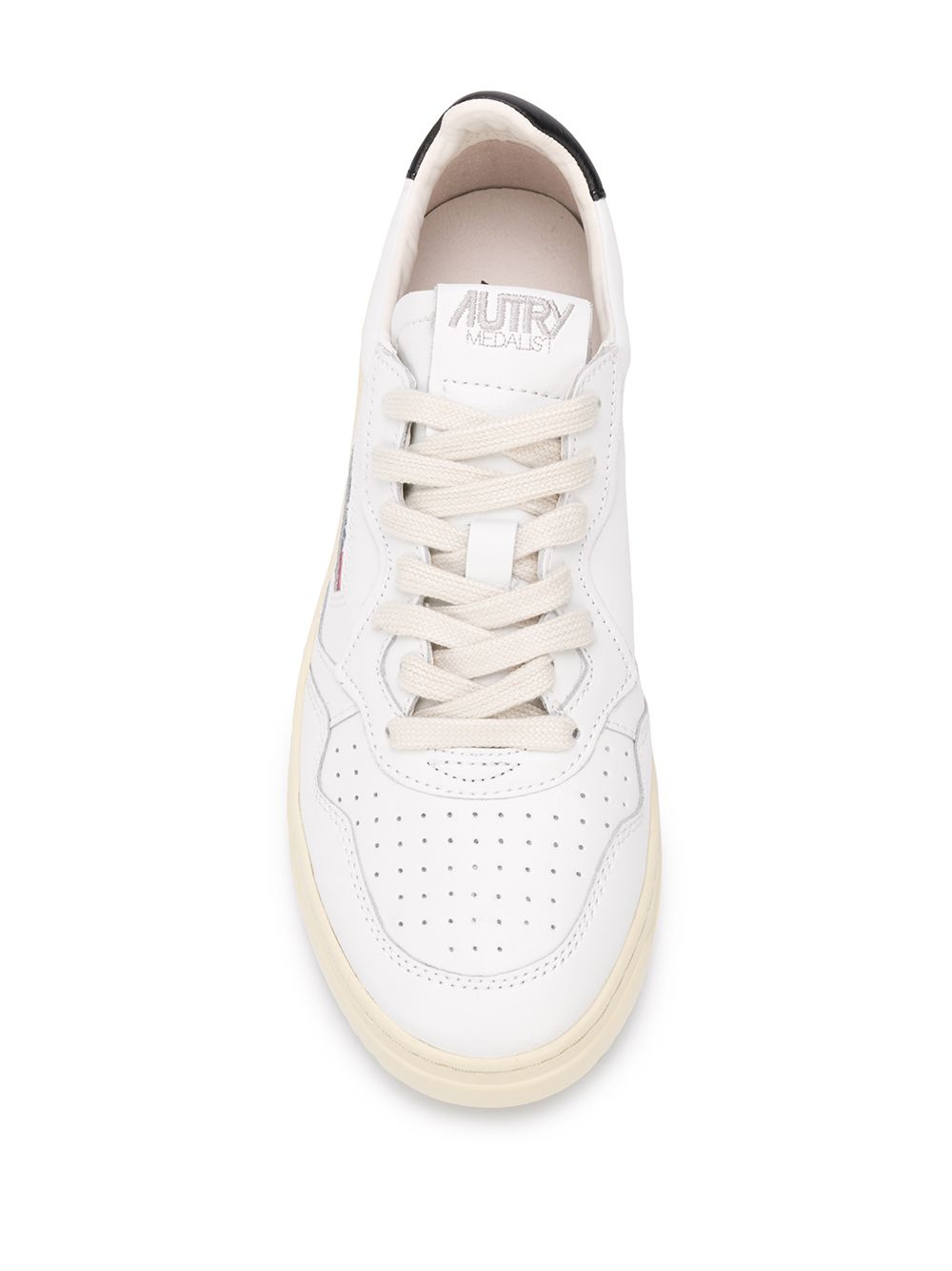 AUTRY Sneakers Medalist Low in pelle bianca e nera