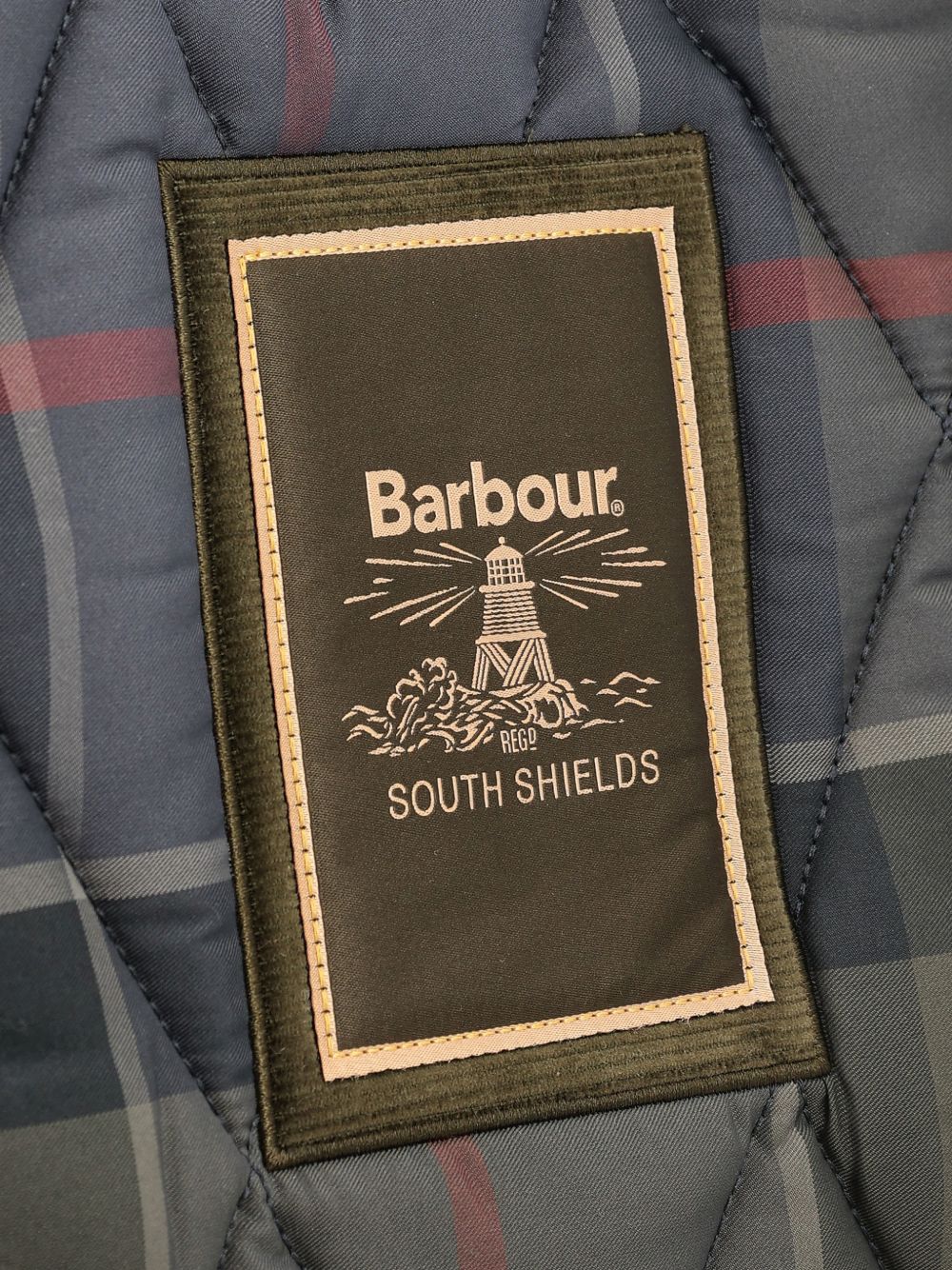 BARBOUR Borsa trapuntata Barbour con stampa tartan