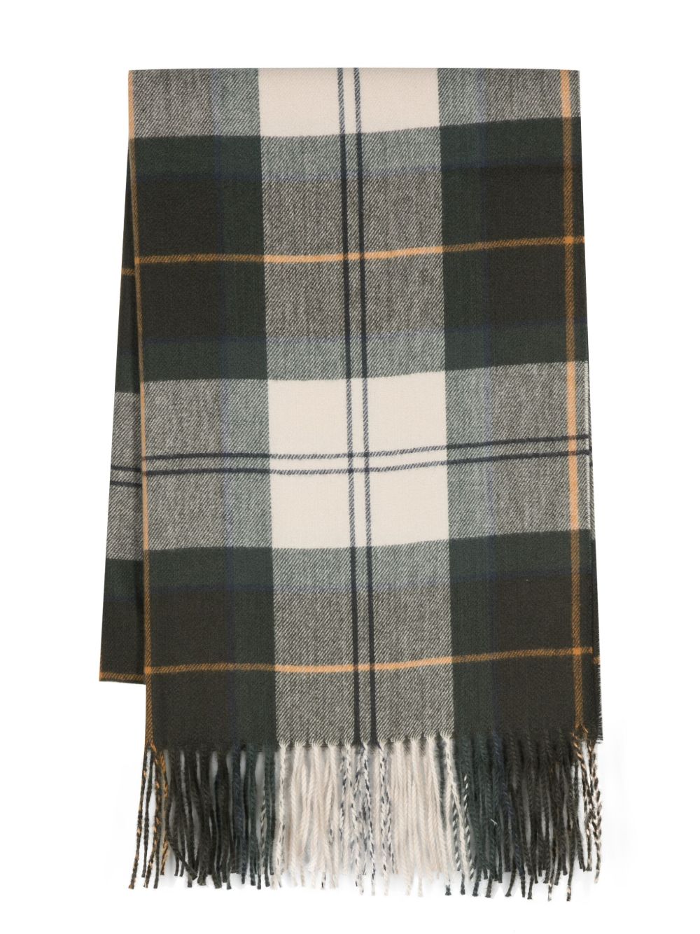 BARBOUR Sciarpa Stanway morbida con frange e logo