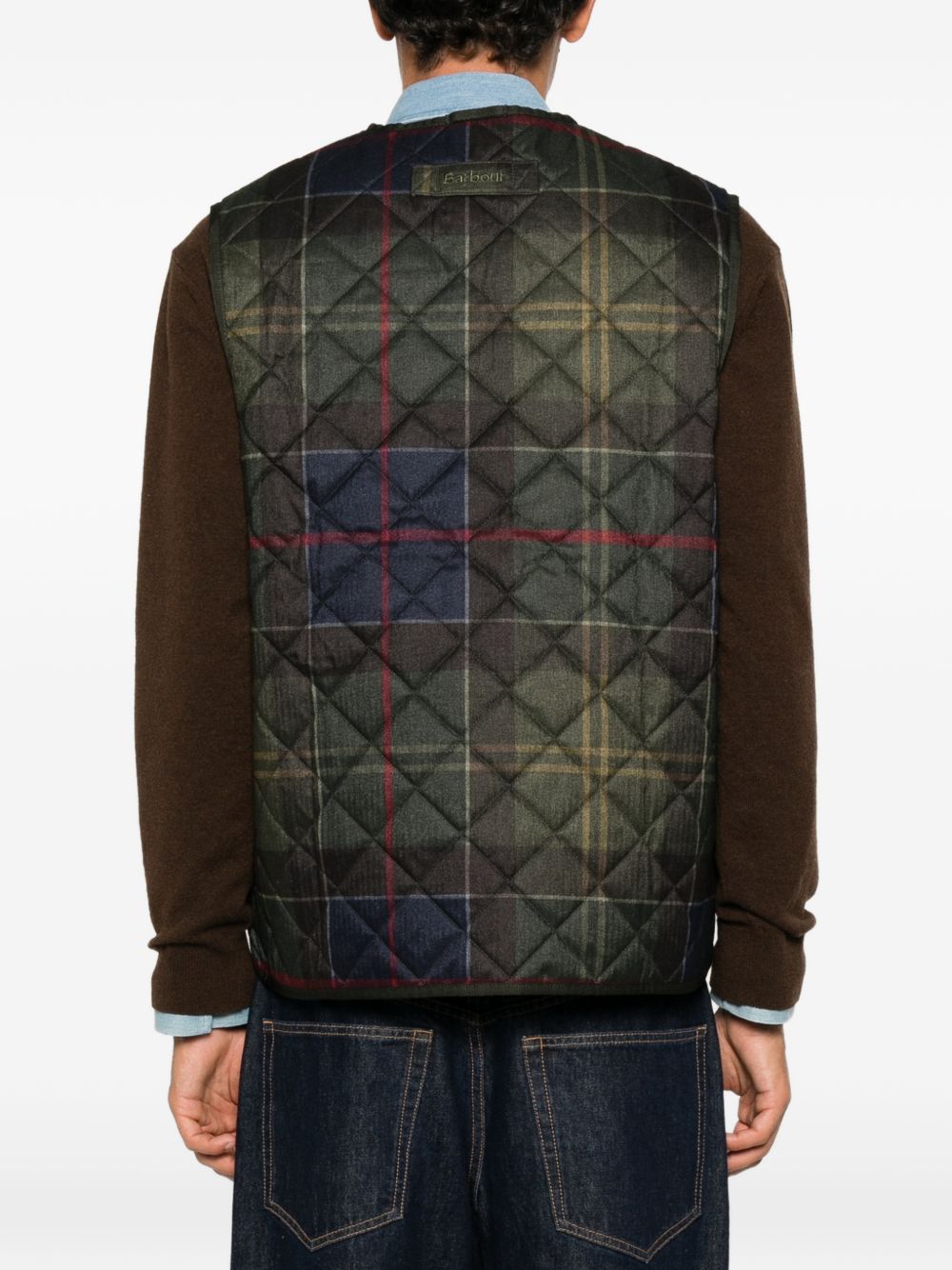 BARBOUR Gilet imbottito Icons in tartan Classic Tartan