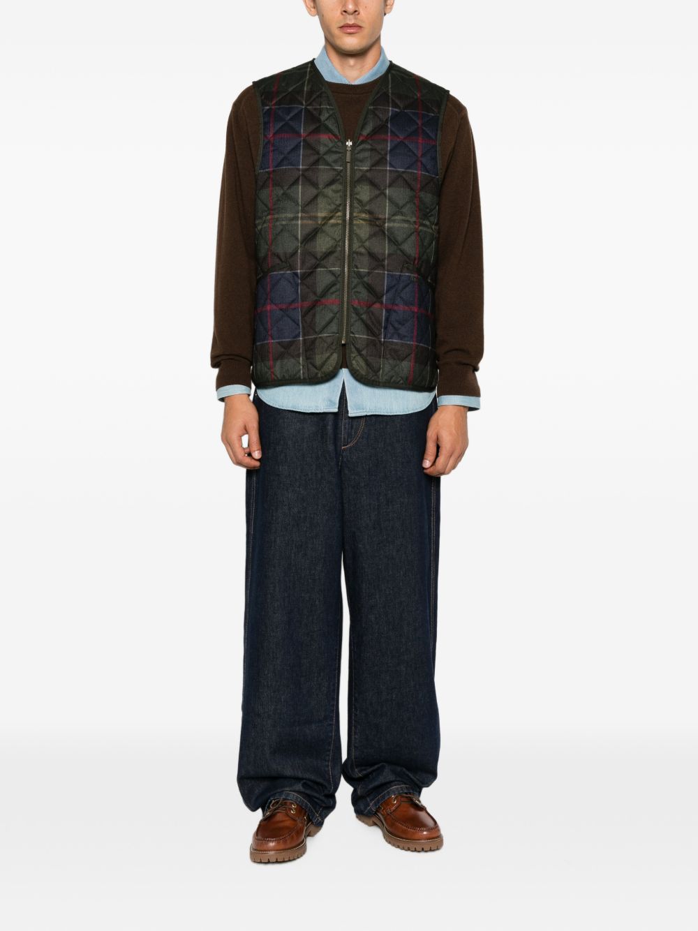 BARBOUR Gilet imbottito Icons in tartan Classic Tartan
