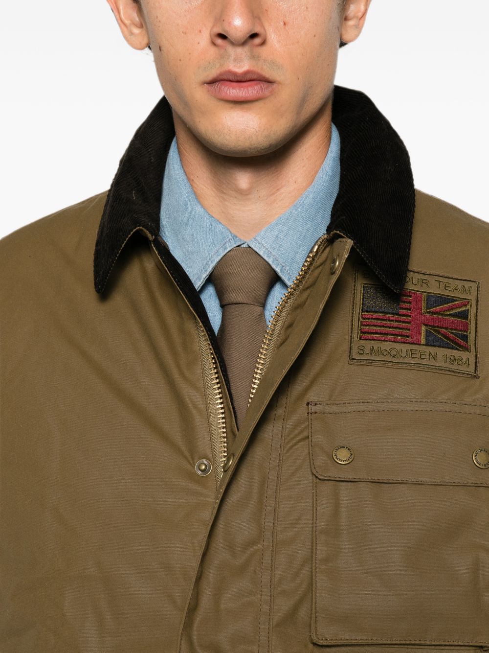 BARBOUR Giacca Workers Wax Steve McQueen in cotone cerato