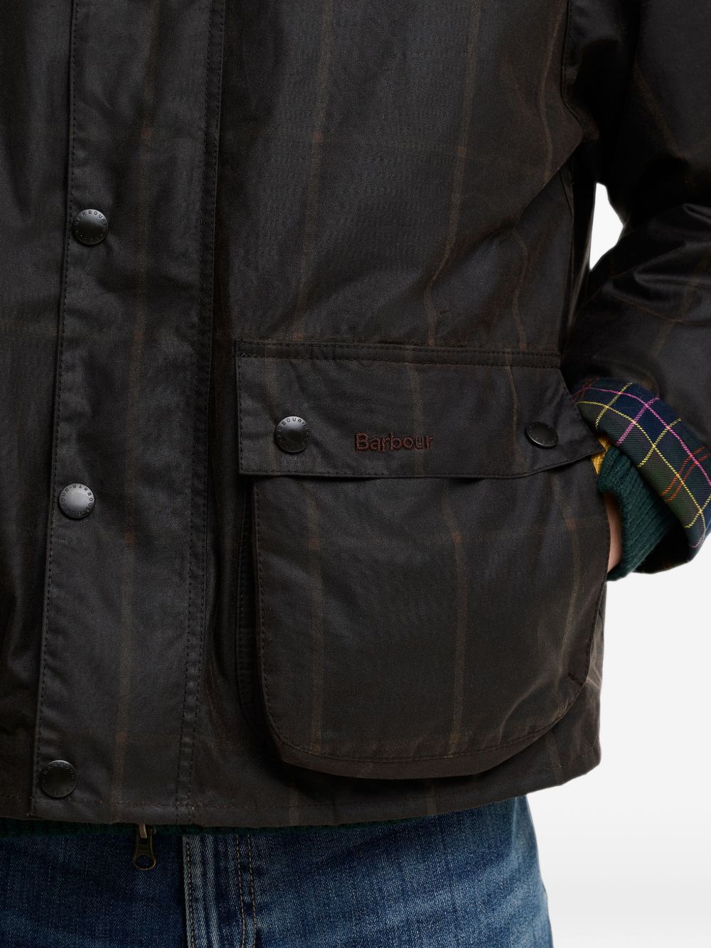 BARBOUR Giacca cerata Transport Windowpane Barbour x Paul Smith