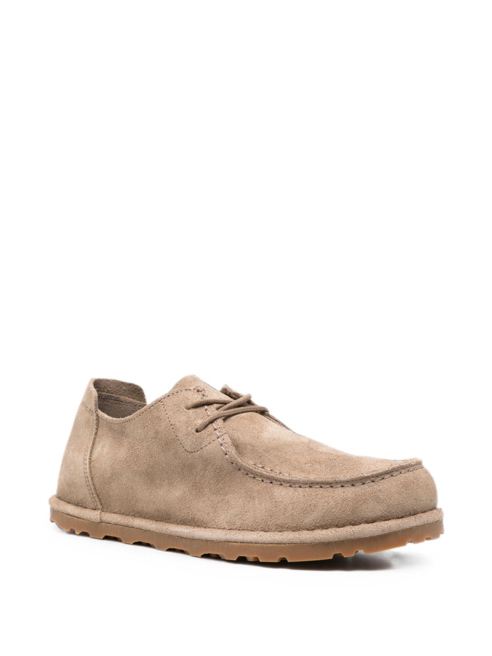 BIRKENSTOCK Scarpa Utti Lace Tau beige in suede con design stringato