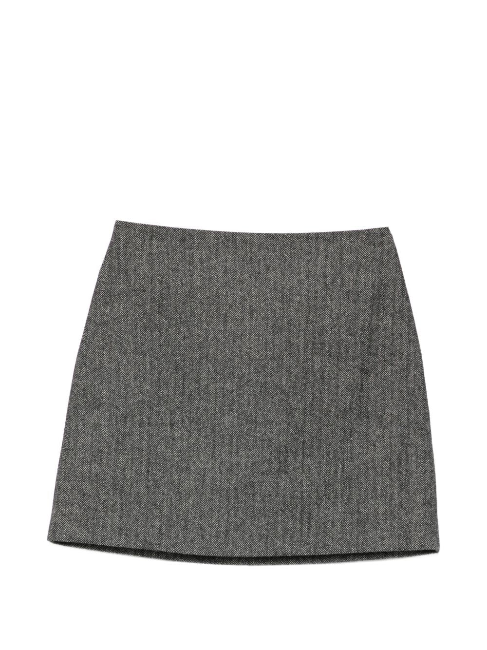 BLAZE Minigonna Coci slim in misto lana spigato