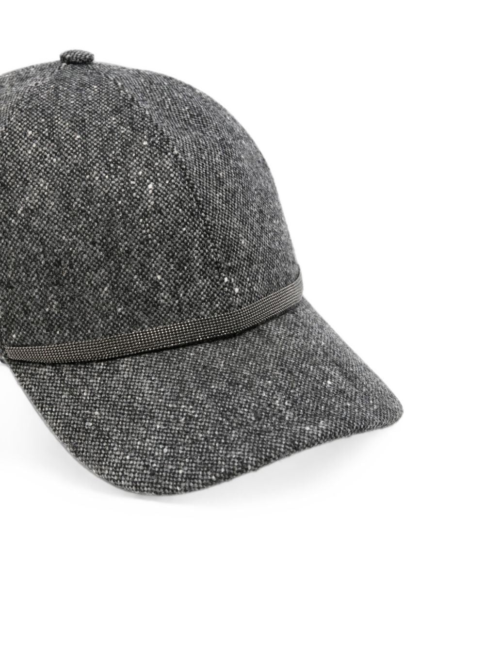 BRUNELLO CUCINELLI Cappello da baseball in lana grigio