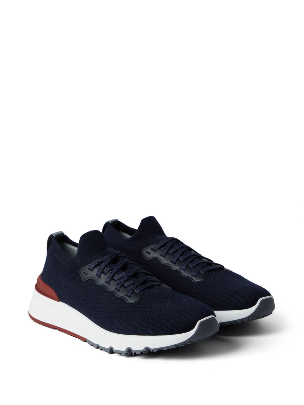 BRUNELLO CUCINELLI Sneakers blu scuro in tela elastica