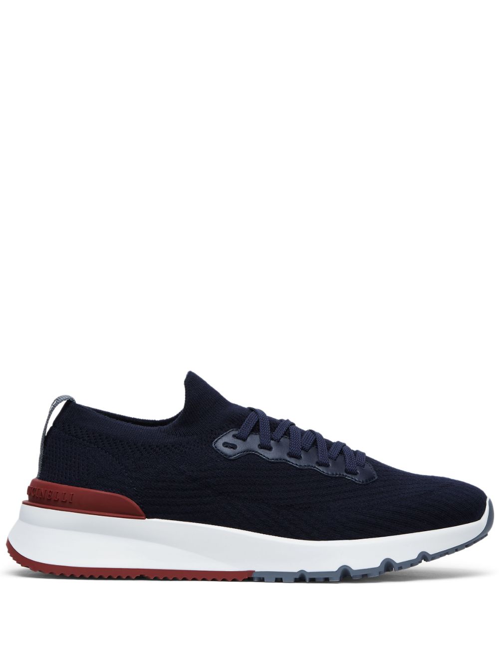 BRUNELLO CUCINELLI Sneakers blu scuro in tela elastica