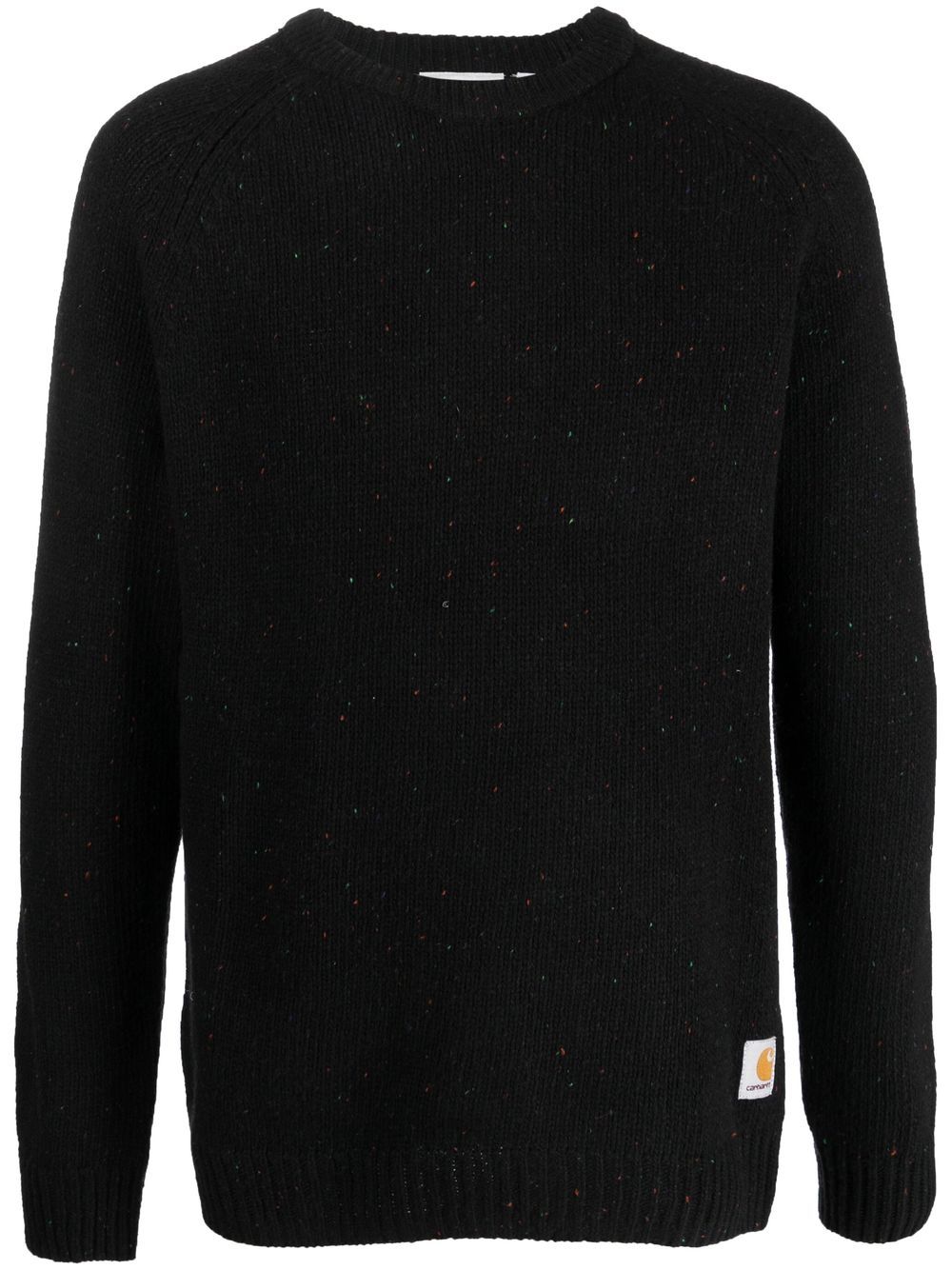 CARHARTT WIP Maglione Anglistic nero puntinato in misto lana