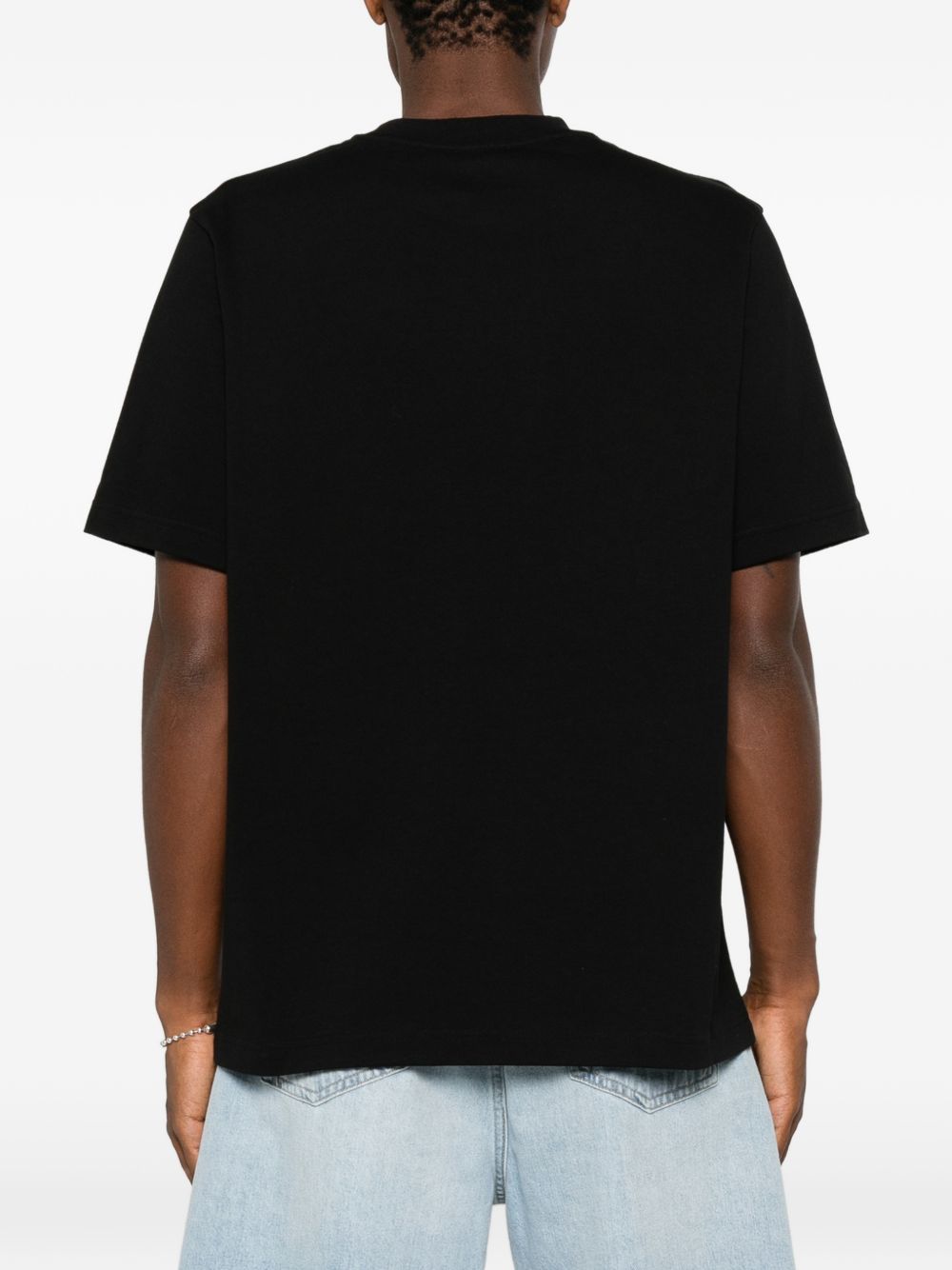 CASABLANCA T-shirt nera a maniche corte con stampa grafica