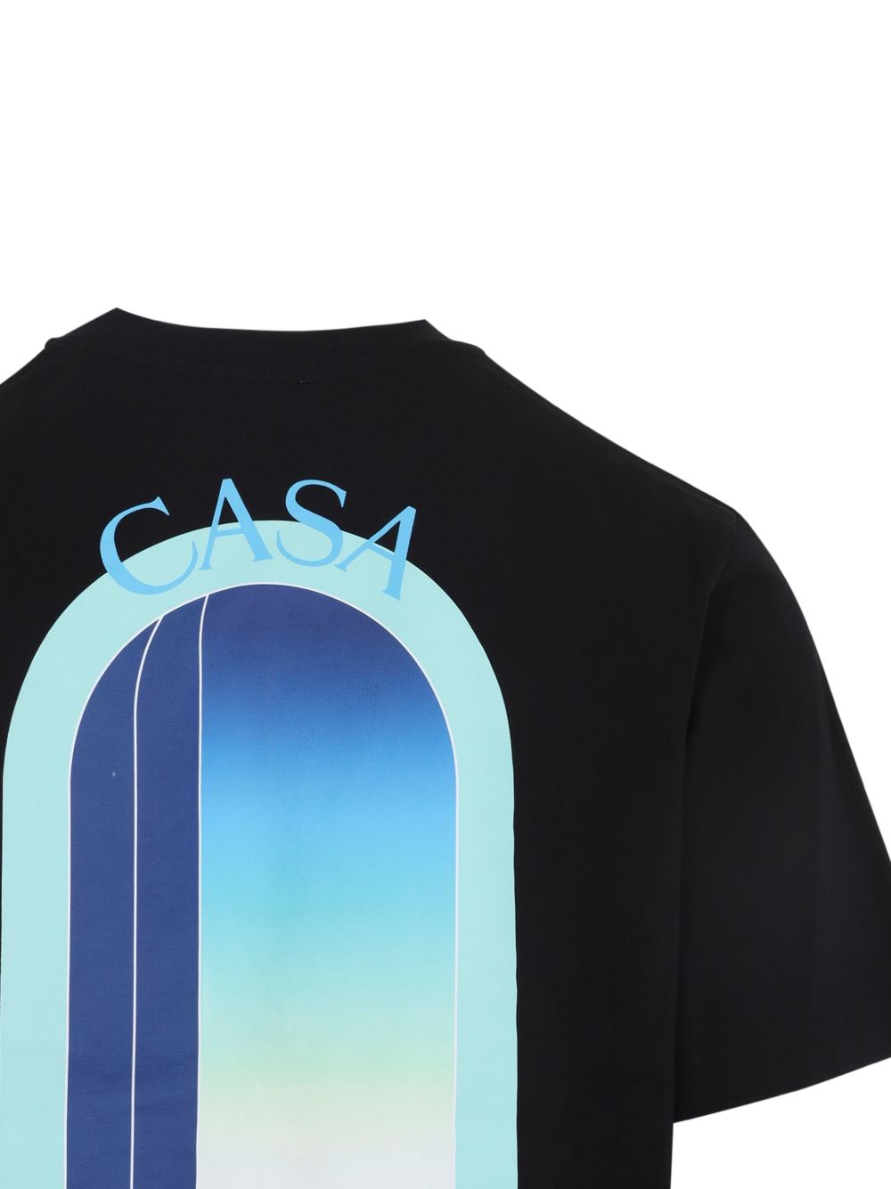 CASABLANCA T-shirt Gradient Arch in cotone nero