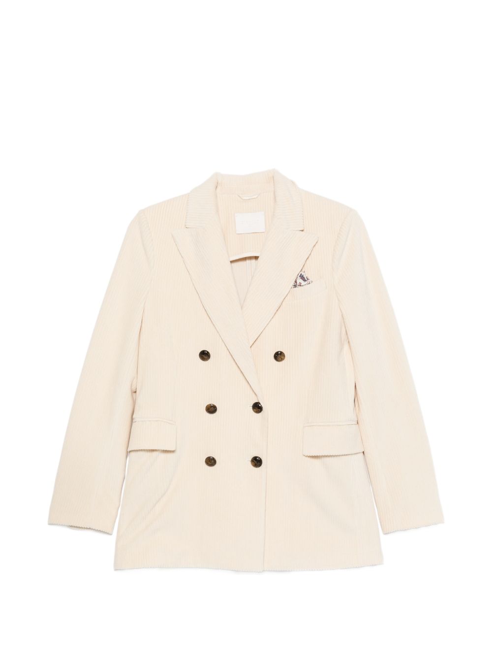 CIRCOLO 1901 Blazer doppiopetto bianco in velluto a coste