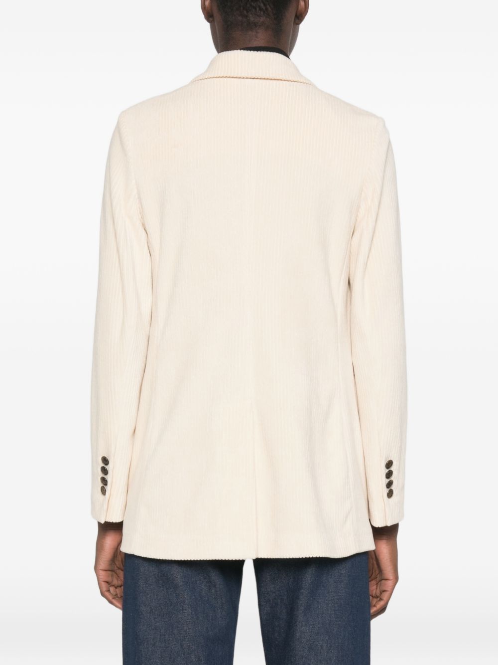 CIRCOLO 1901 Blazer doppiopetto bianco in velluto a coste