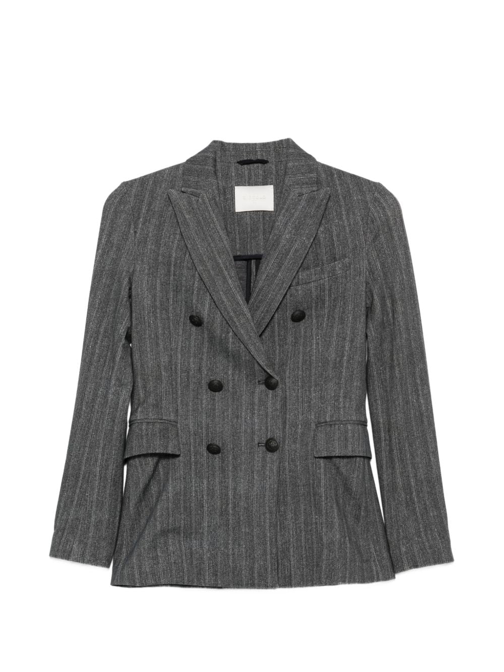 CIRCOLO 1901 Blazer doppiopetto gessato con tasche grigio