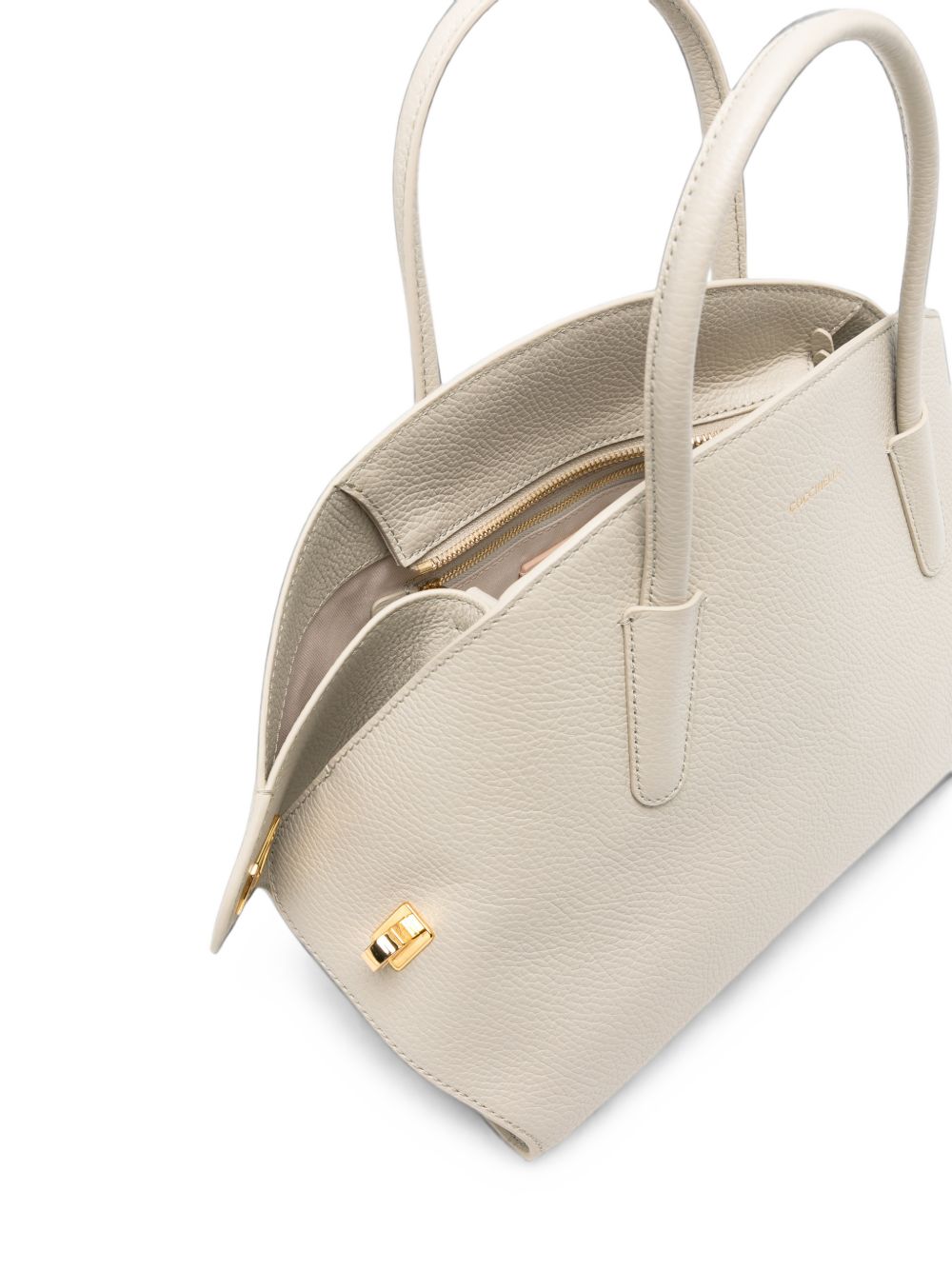 COCCINELLE Borsa a spalla bianca in pelle