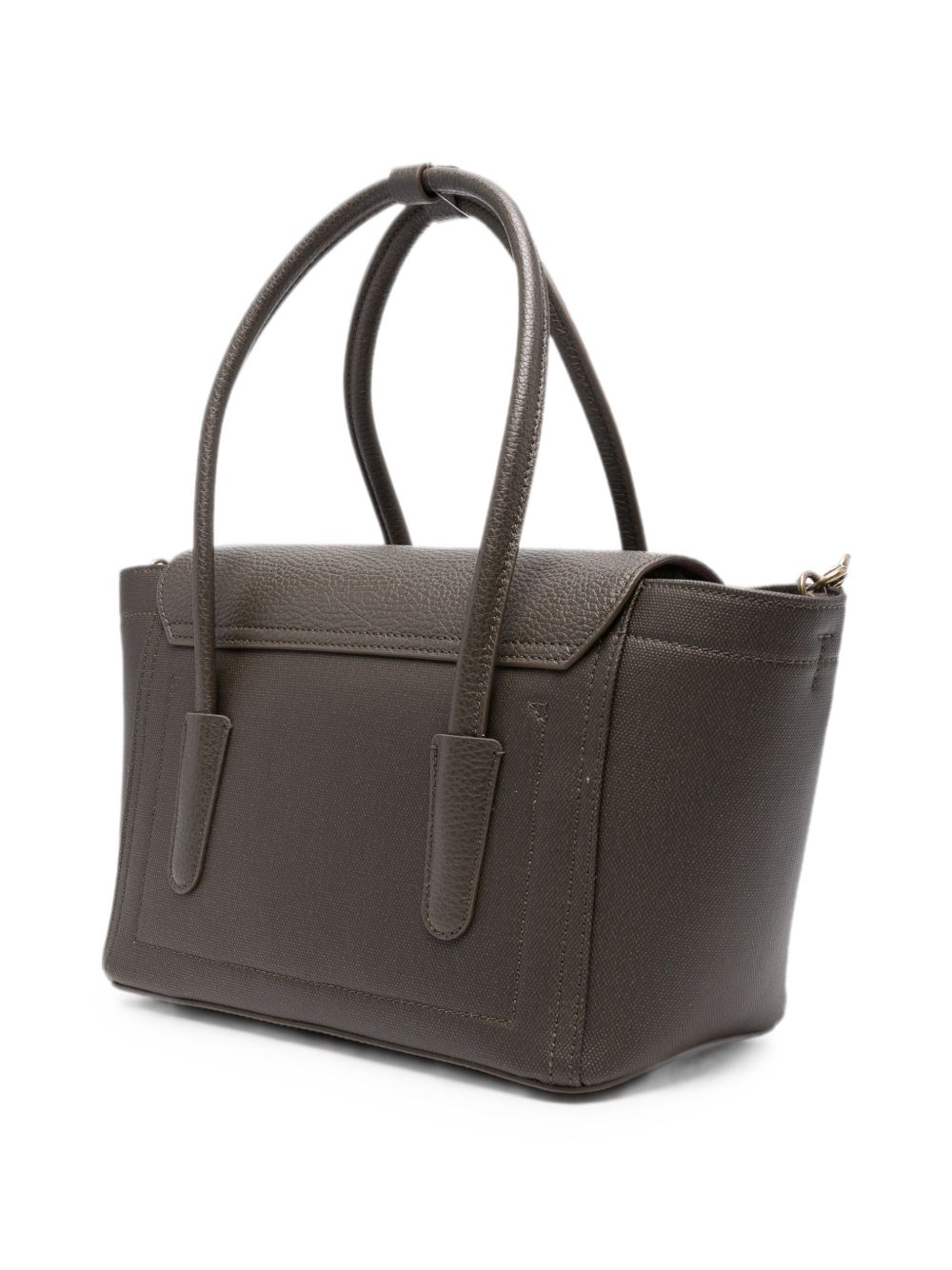COCCINELLE Borsa marrone in pelle con dettagli in suede