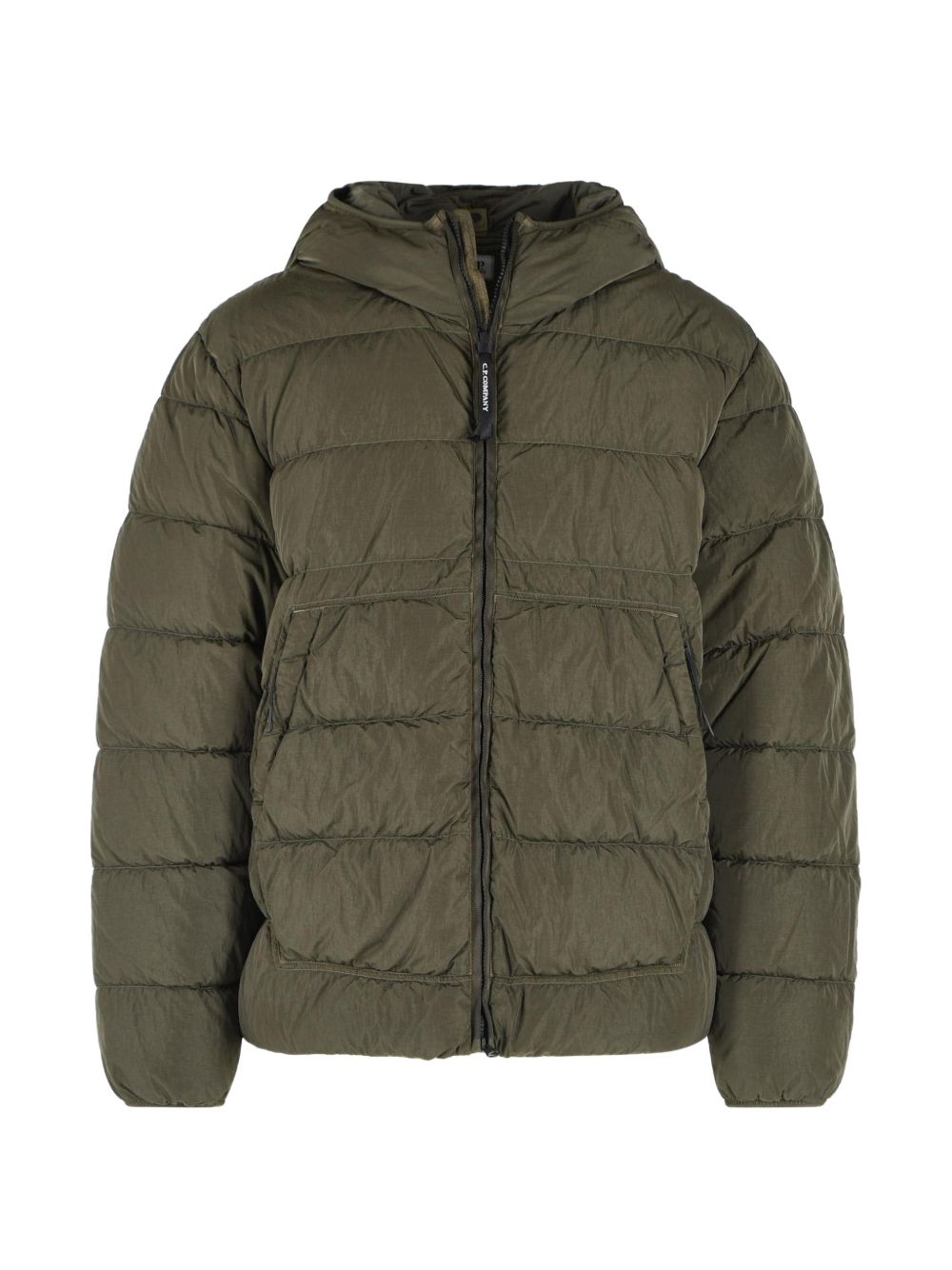 CP COMPANY Piumino Verde con Cappuccio Goggle