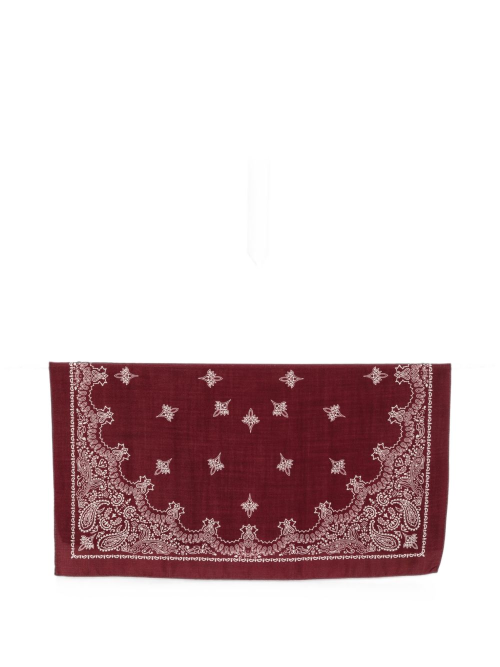 DESTIN Foulard bandana in lana con stampa paisley bordeaux