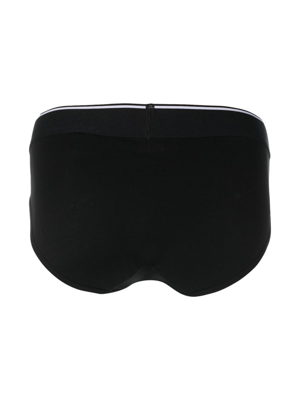 DIESEL Set da 3 slip neri in cotone con logo