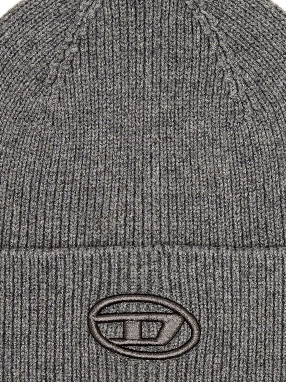 DIESEL Berretto K-Coder-Fully B grigio melange in misto lana