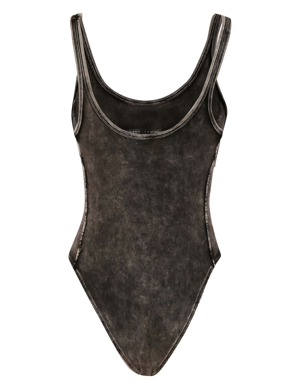 DIESEL Body nero slavato in cotone elasticizzato