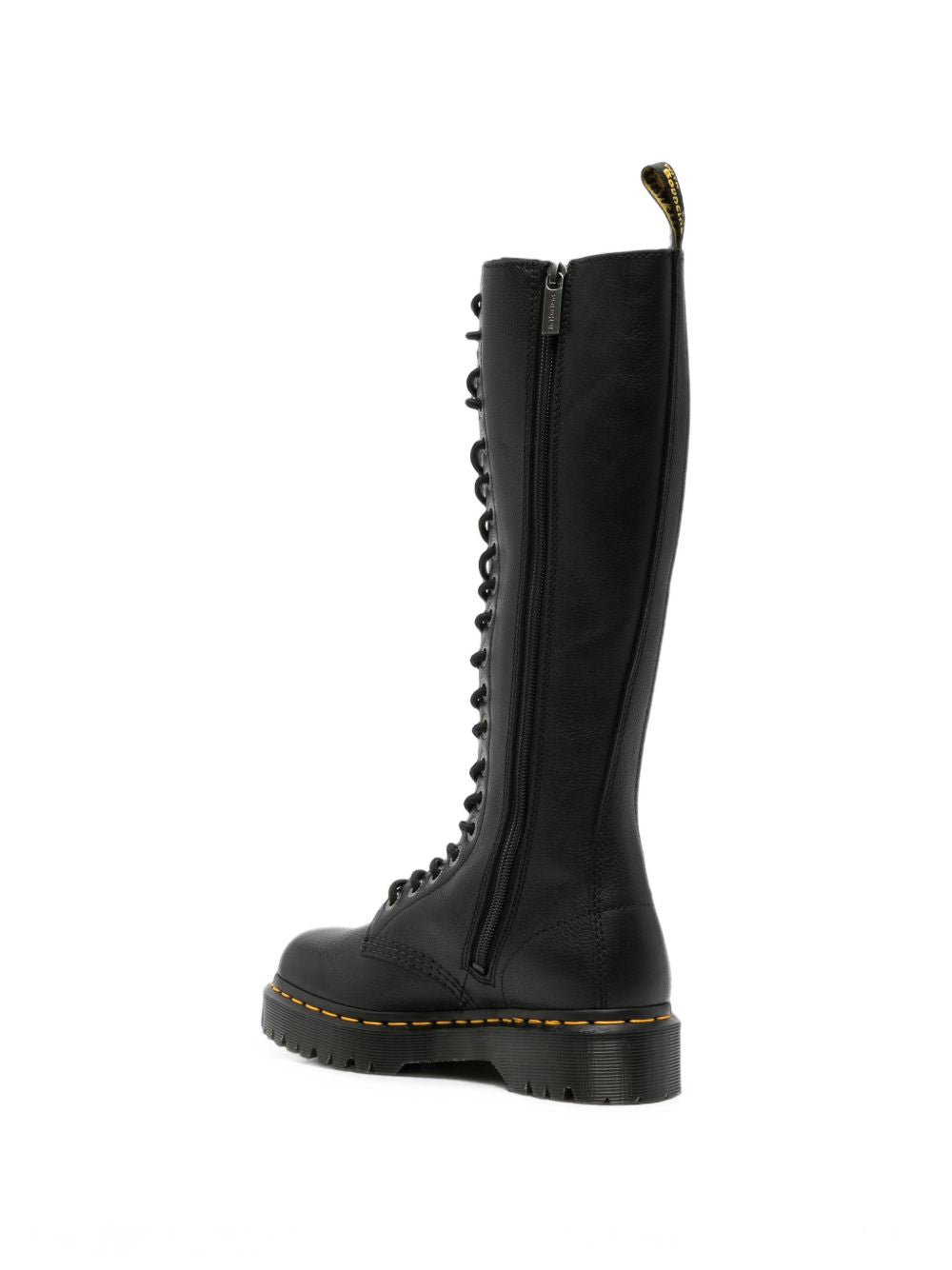 DR MARTENS Stivale alto nero Bex in pelle con stringhe
