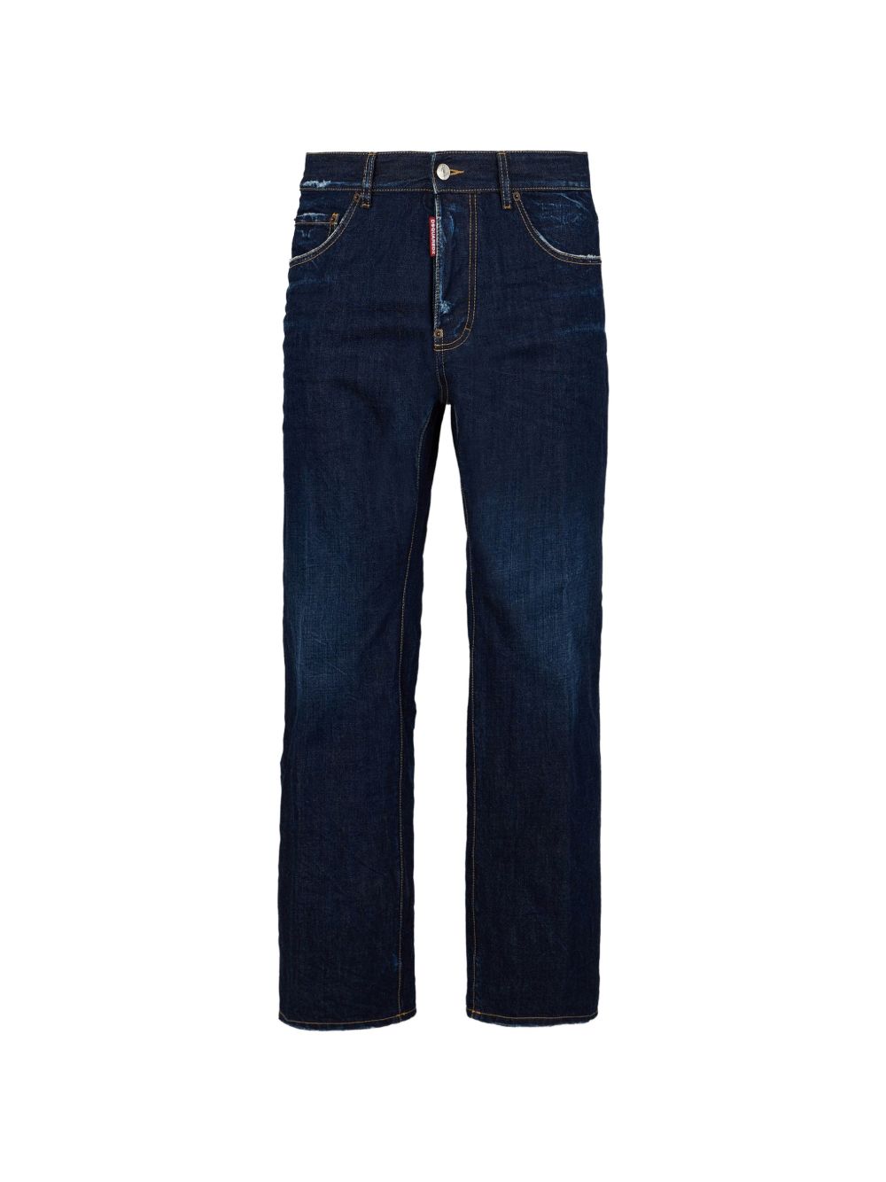 DSQUARED2 Jeans lunghi blu scuro da uomo con effetto wash