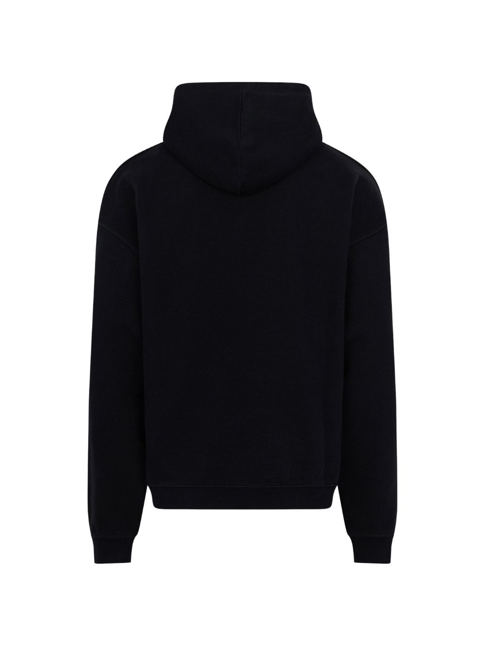 DSQUARED2 Felpa con cappuccio nera in cotone con stampa grafica