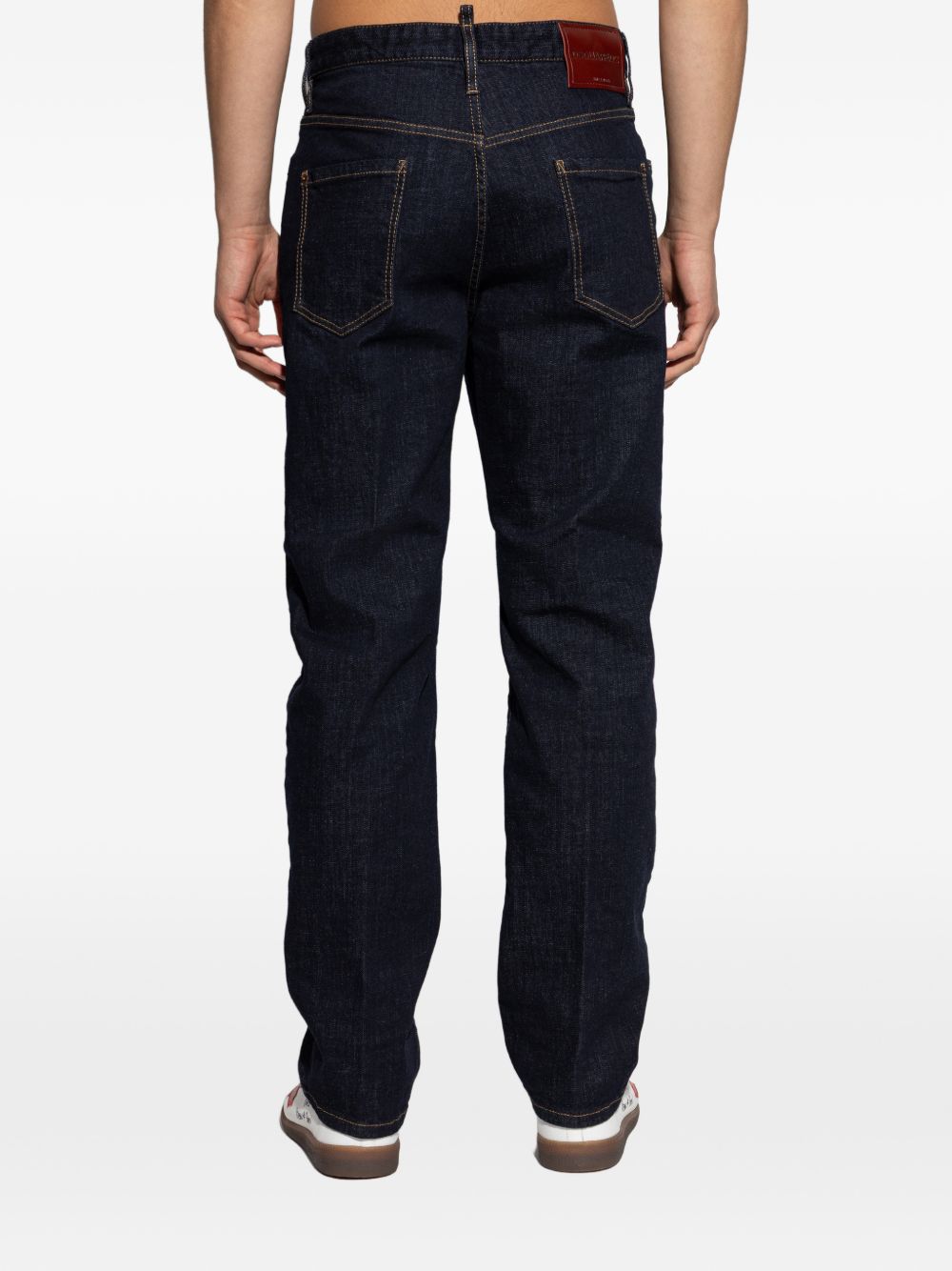 DSQUARED2 Jeans blu scuro in denim con vestibilità contemporanea