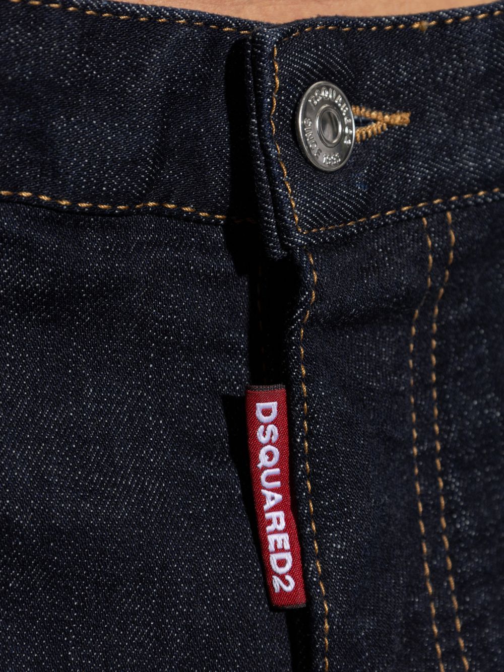 DSQUARED2 Jeans blu scuro in denim con vestibilità contemporanea