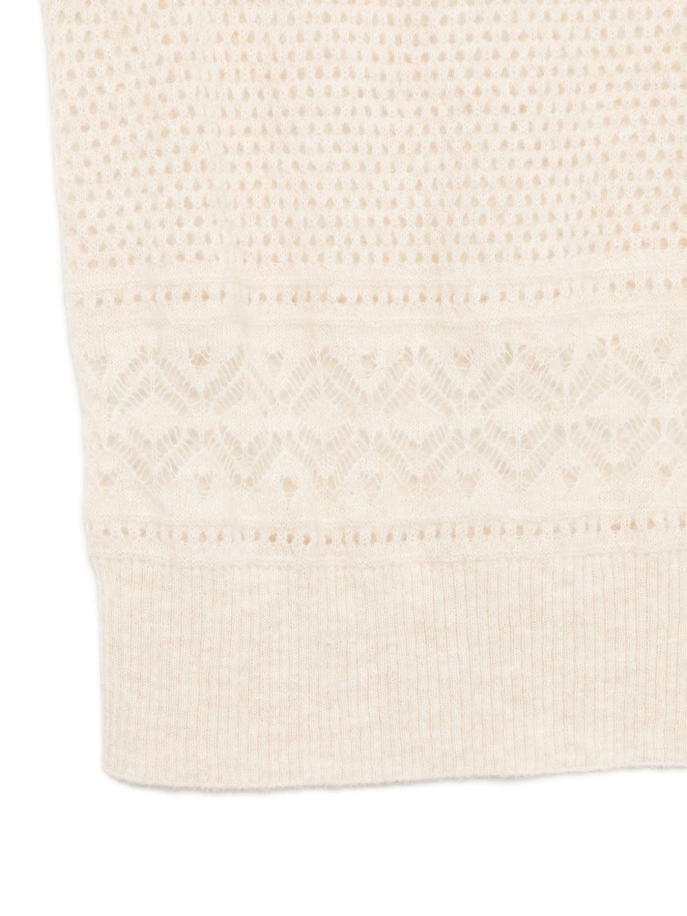 D EXTERIOR Gilet in maglia color panna in lana