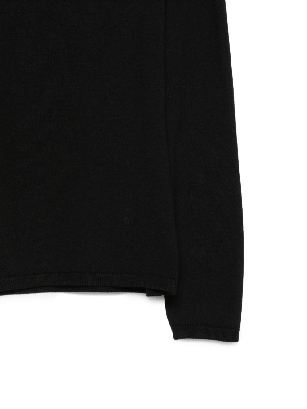 D EXTERIOR Maglia nera a collo alto in lana dalla texture leggera