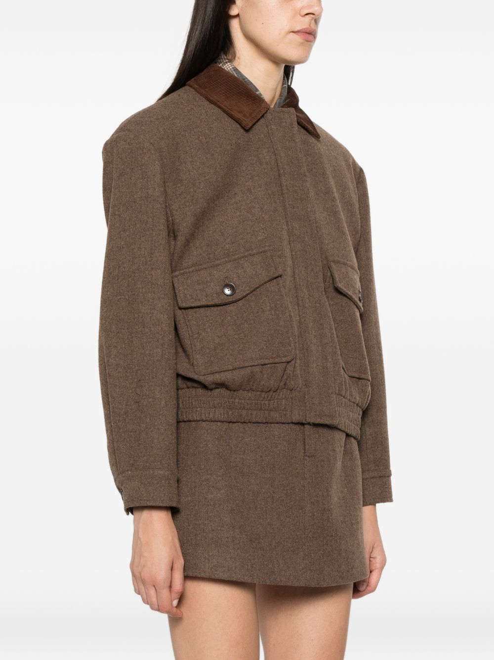 ELEH Giacca in tessuto regular fit con zip e fondo elasticizzato