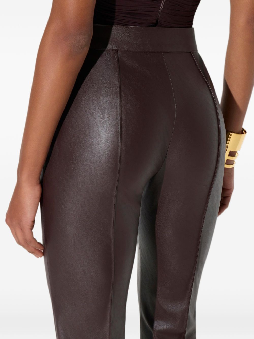 ELISABETTA FRANCHI Pantaloni slim fit in ecopelle