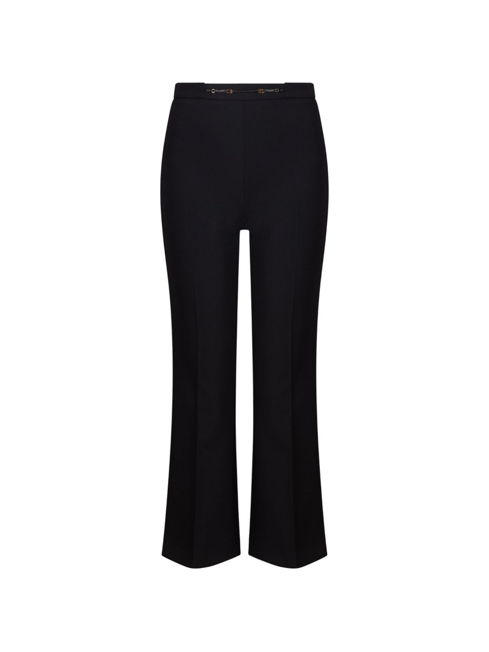 ELISABETTA FRANCHI Pantalone fit in tessuto elasticizzato leggermente svasato nero