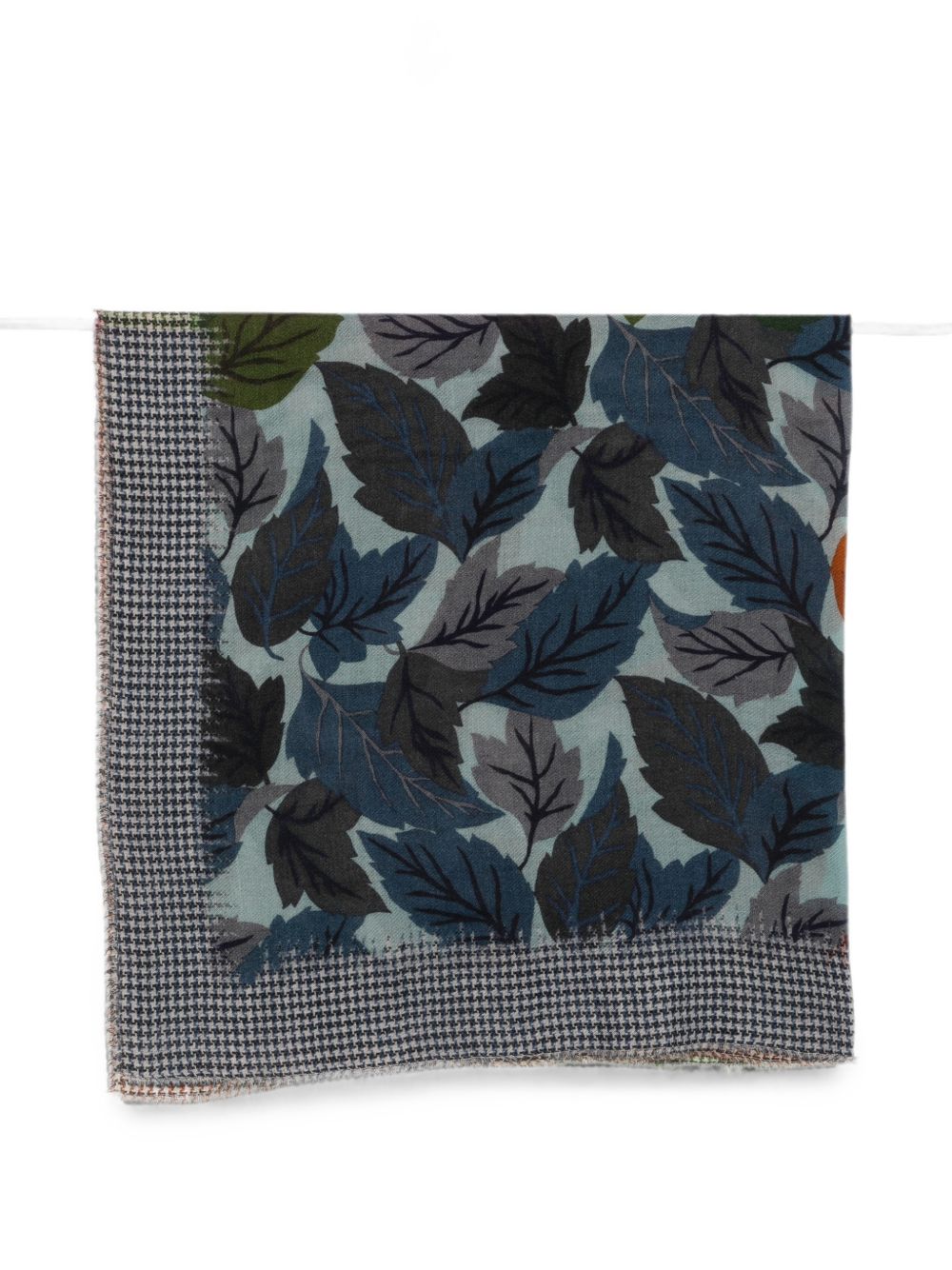 FALIERO SARTI Sciarpa Foliage blu in cashmere