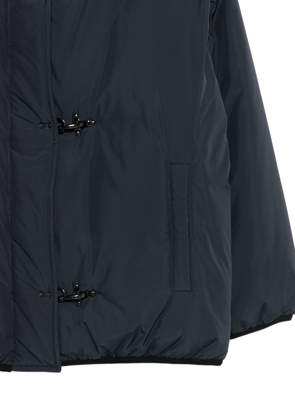 FAY Giacca bomber blu con tasche e collo alto