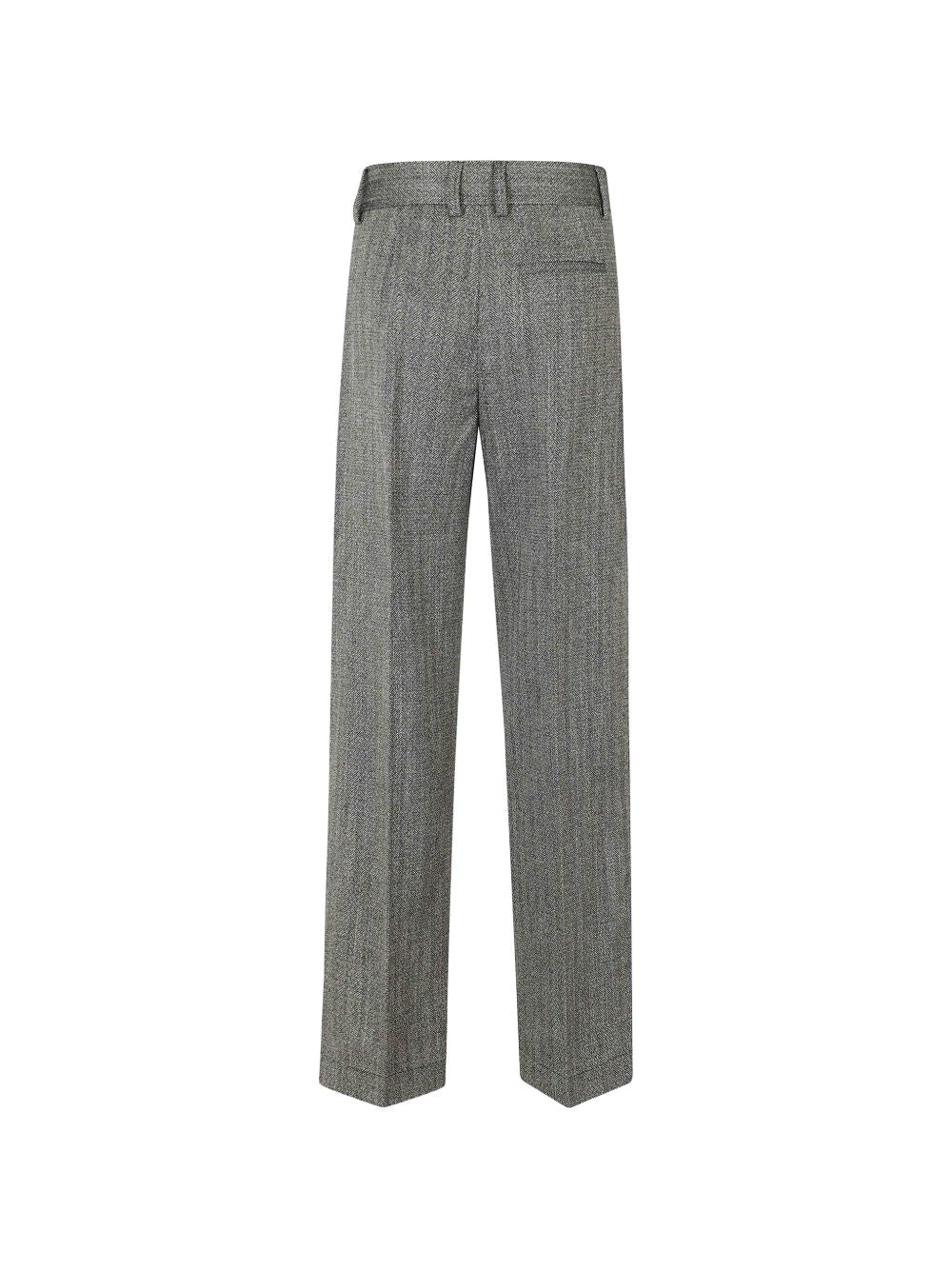 FORTE FORTE Pantaloni eleganti grigi a gamba dritta