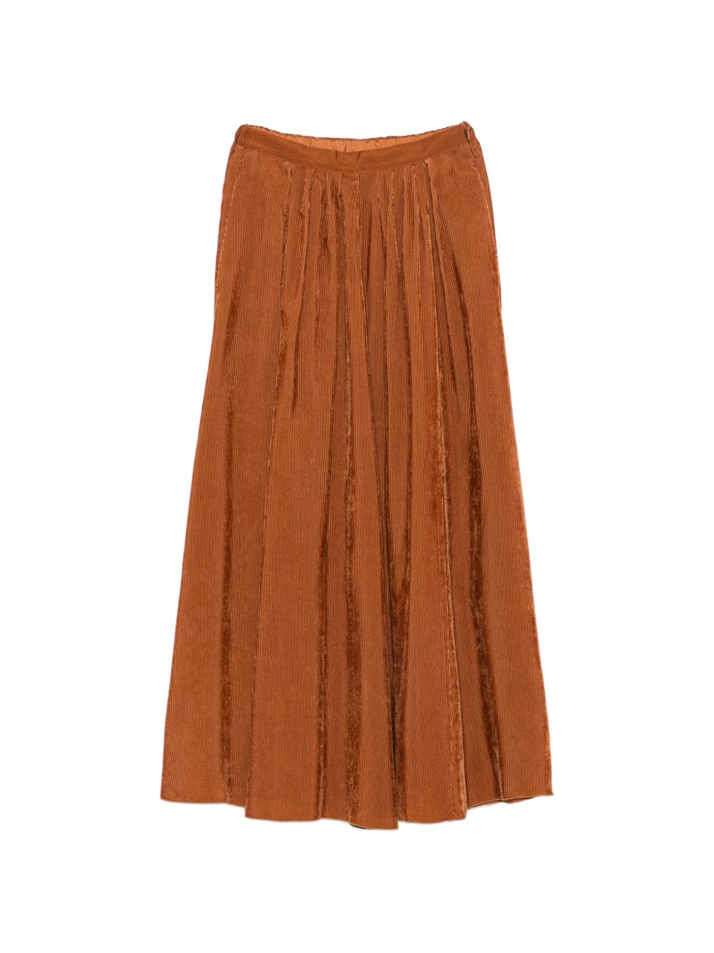 FORTE FORTE Gonna lunga drappeggiata marrone aranciato My Skirt