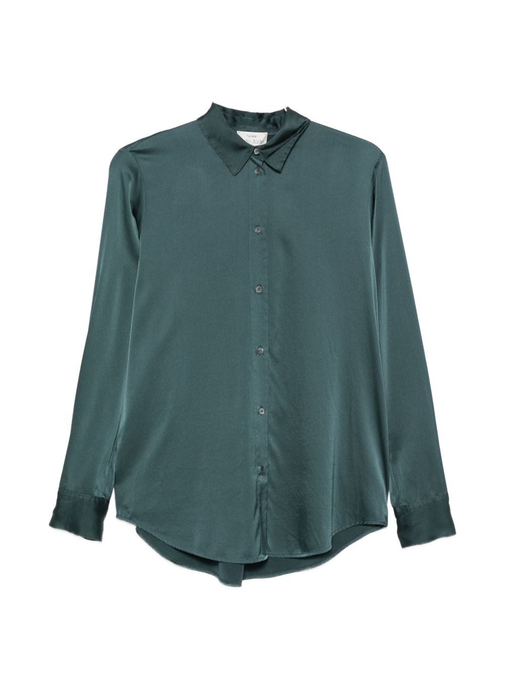 FORTE FORTE Camicia blu petrolio in seta My Shirt