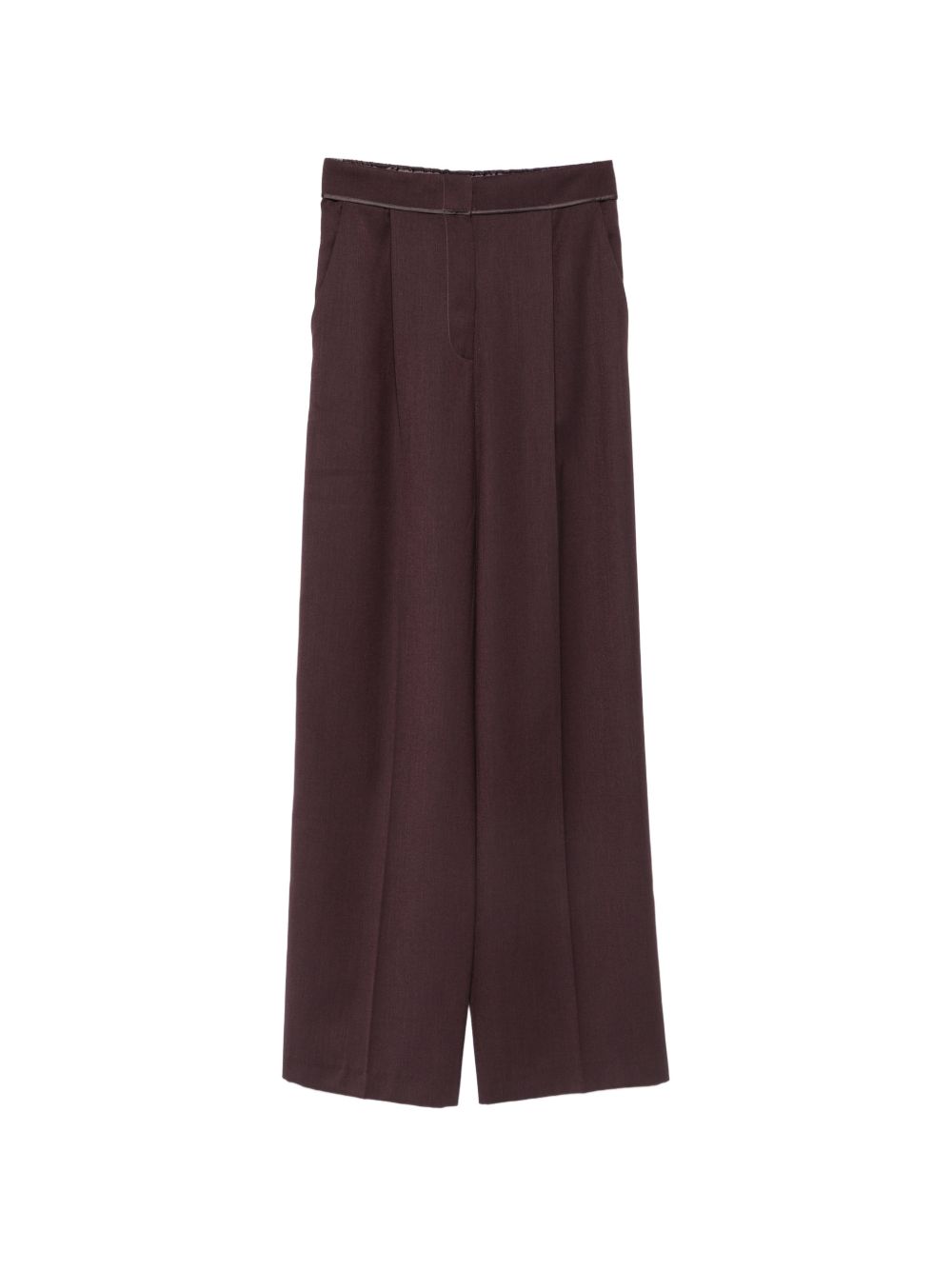 FORTE FORTE Pantaloni bordeaux a palazzo
